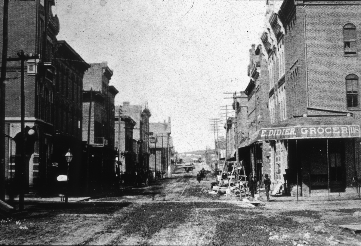 An early view down Jefferson Street in Roanoke, VA.
